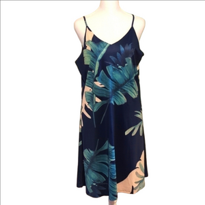 Blooming Jelly Large Tropical Floral Spaghetti Strap Dress Vacation Cruise